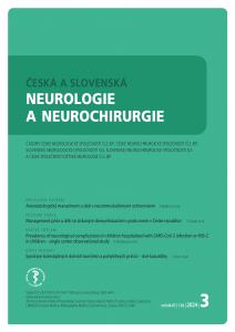 obálka časopisu Česká a slovenská neurologie a neurochirurgie  3/2024 + speciál