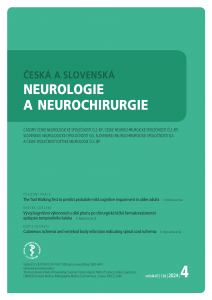 obálka časopisu Česká a slovenská neurologie a neurochirurgie  4/2024
