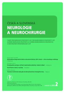 obálka časopisu Česká a slovenská neurologie a neurochirurgie  2/2026