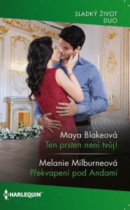 Ten prsten není tvůj! (Maya Blakeová) - Nenápadná Mareka nikdy nechtěla být centrem pozornosti. A nikdy nechtěla míchat práci s city! To je ale těžké, když jejím šéfem je charismatický Cayetano. Špetka pokušení a shoda náhod způsobí, že Mareku náhle celý svět považuje za Cayetanovu snoubenku! 
Pro Cayetana je manželství tahem, jak si zachovat vliv nad podnikem. Když se původní plány zhroutí, nabídne Marece dohodu. Falešné zasnoubení je dovede k okamžiku, kdy se oba musí postavit citům! 
 
Překvapení pod Andami (Melanie Milburneová) - Závěť vehnala Teddy do sňatku s arogantním argentinským milionářem Alejandrem, který věděl jistě, co nechce. Nechtěl vůbec žádnou manželku! Nechtěl anglickou manželku!! A určitě nechtěl postiženou anglickou manželku, která ho bude nenávidět!!! 
Závěť je vehnala do manželství, cestu do svých náručí si už budou muset najít sami... 
 
 
Kat. číslo: 417 J 06/26  
Rozsah: 320 stran  
Cena: 150 Kč  
Cena pro vás: 139 Kč