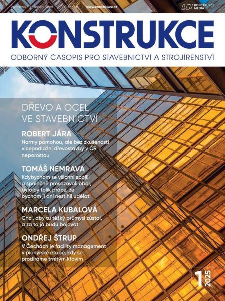 obálka časopisu Konstrukce 1/2025