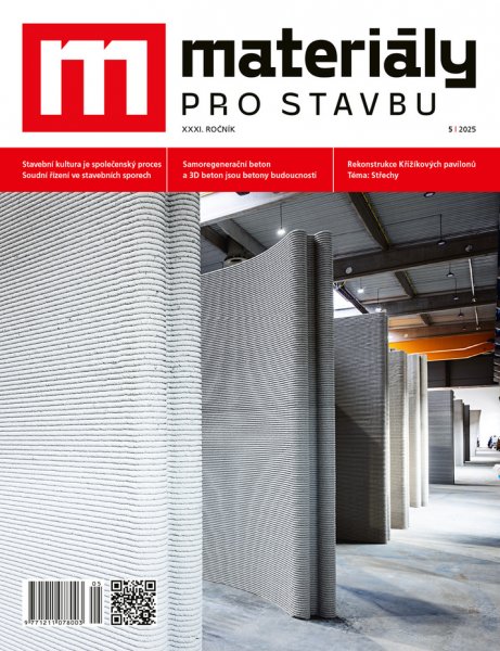 obálka časopisu Materiály pro stavbu 5/2025