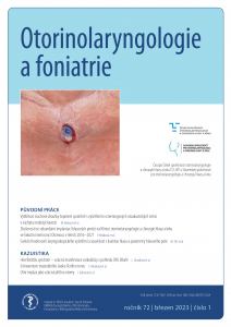 obálka časopisu Otorinolaryngologie a foniatrie  1/2023