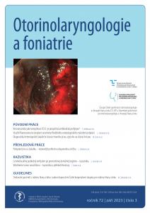 obálka časopisu Otorinolaryngologie a foniatrie  3/2023