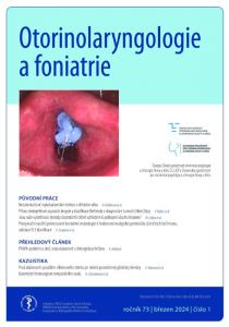 obálka časopisu Otorinolaryngologie a foniatrie  1/2024