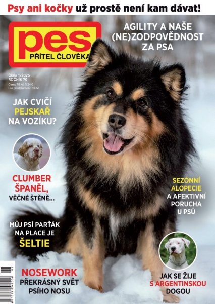 obálka časopisu Pes přítel člověka 1/2025 + Kalendář