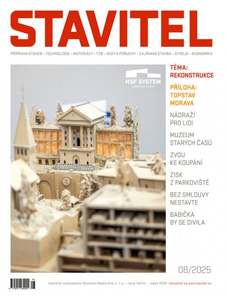 obálka časopisu Stavitel 8/2025