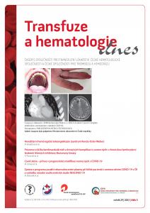 obálka časopisu Transfuze a hematologie dnes  3/2023