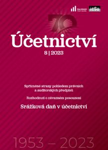 obálka časopisu Účetnictví 8/2023