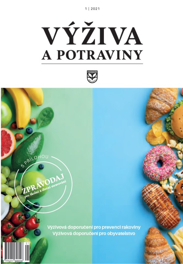 obálka časopisu Výživa, potraviny a zdraví 1/2021