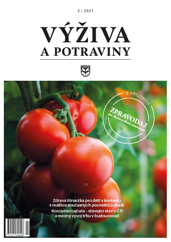 obálka časopisu Výživa, potraviny a zdraví 2/2021