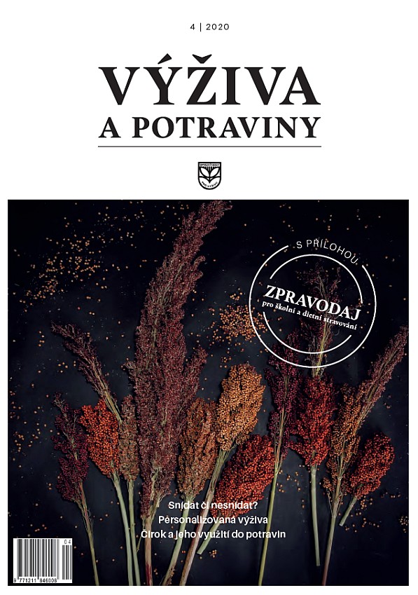 obálka časopisu Výživa, potraviny a zdraví 4/2020