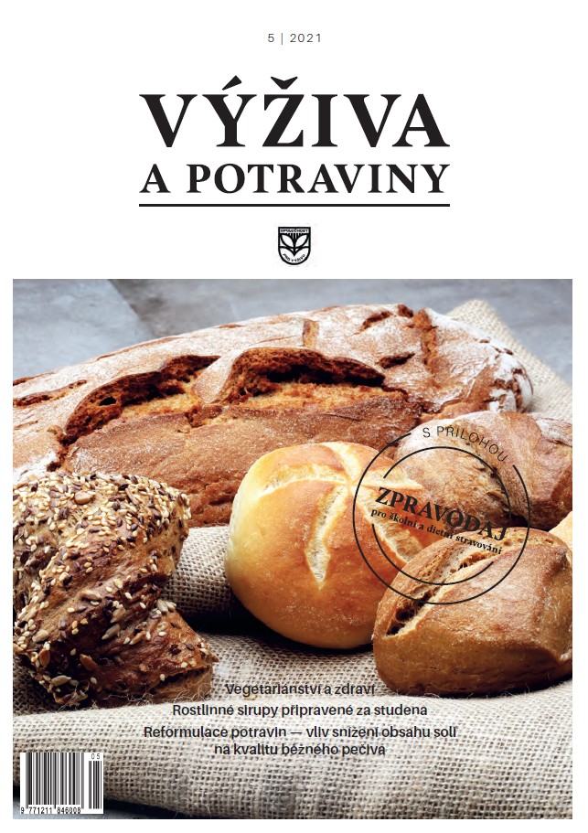 obálka časopisu Výživa, potraviny a zdraví 5/2021