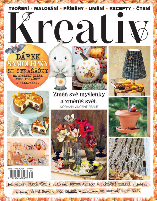 titulní strana časopisu Kreativ a jeho předplatné