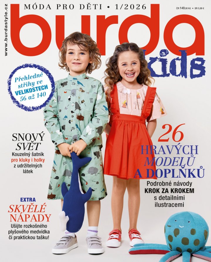 titulní strana časopisu Burda Kids a jeho předplatné