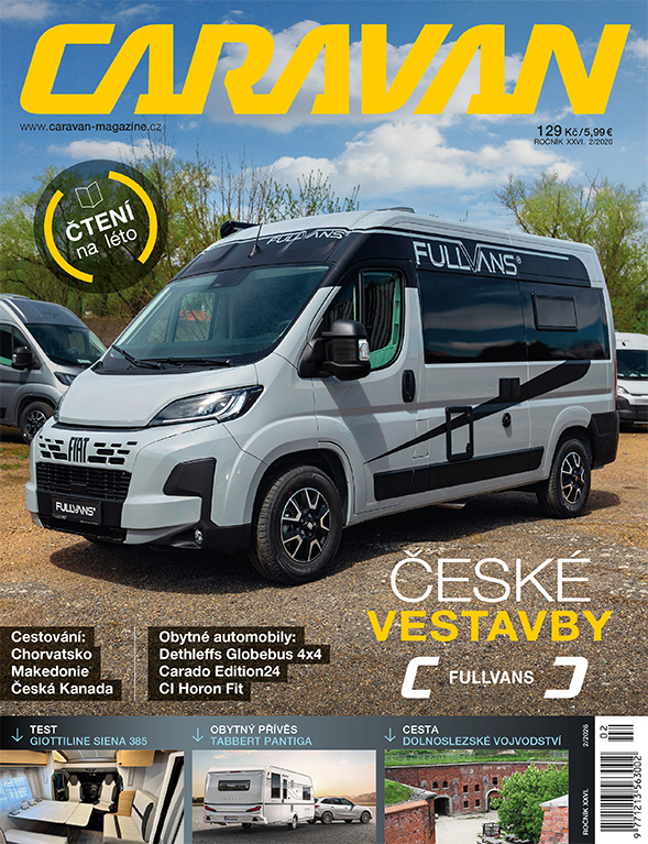 titulní strana časopisu Caravan Magazine a jeho předplatné