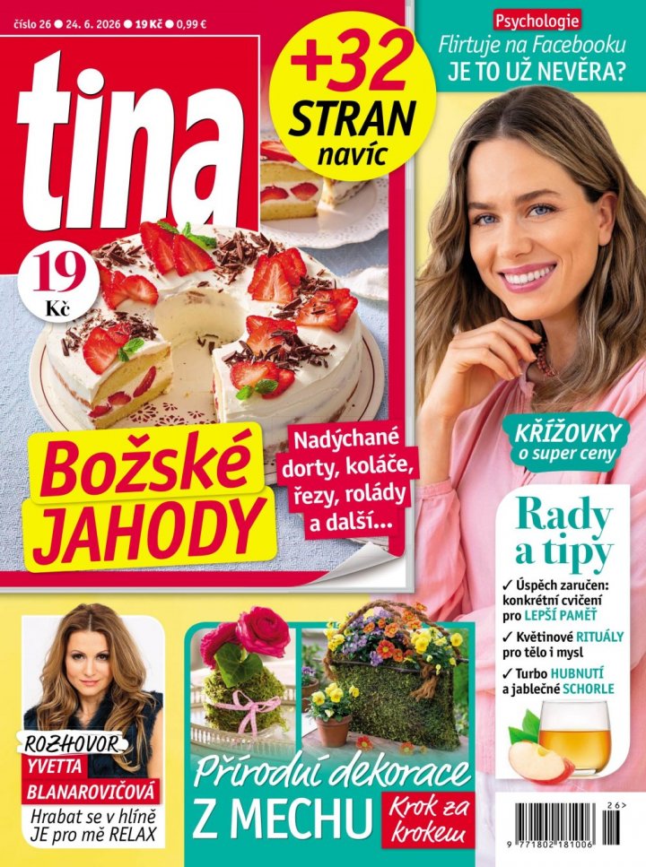 titulní strana časopisu Tina a jeho předplatné