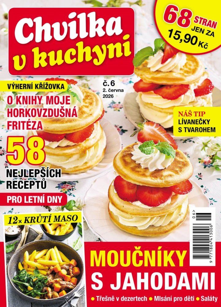 titulní strana časopisu Chvilka v kuchyni a jeho předplatné