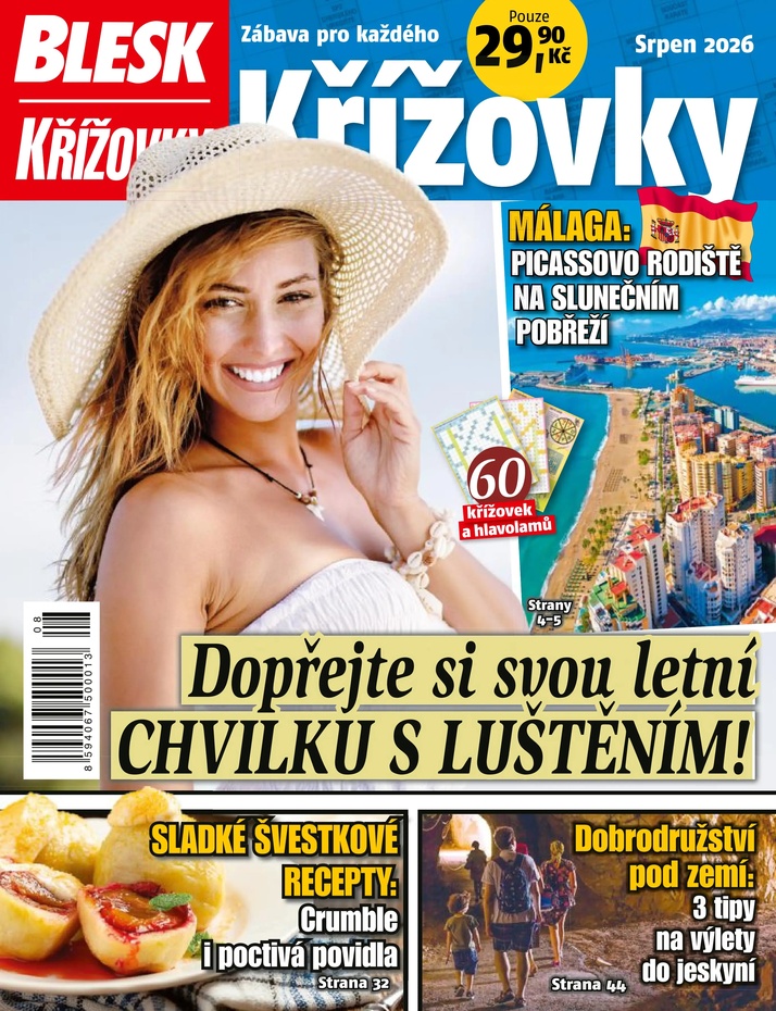 titulní strana časopisu BLESK KŘÍŽOVKY a jeho předplatné
