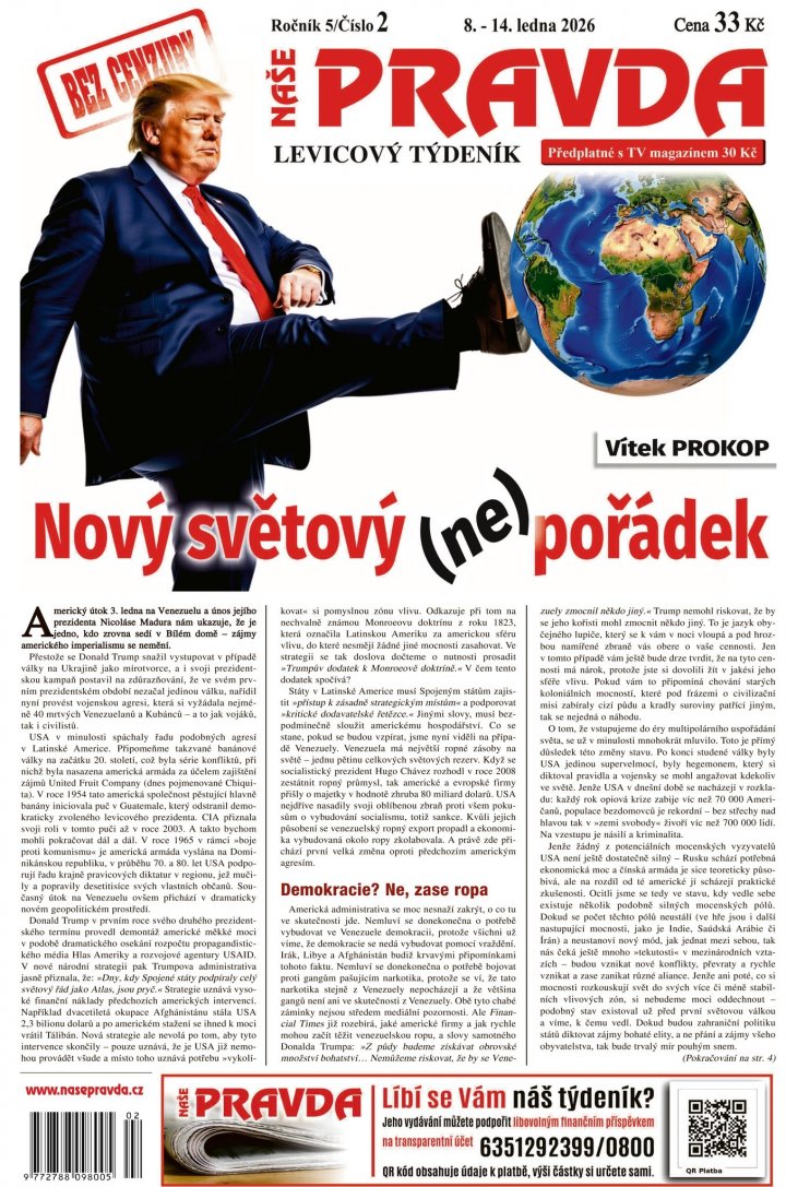 titulní strana časopisu Naše pravda a jeho předplatné