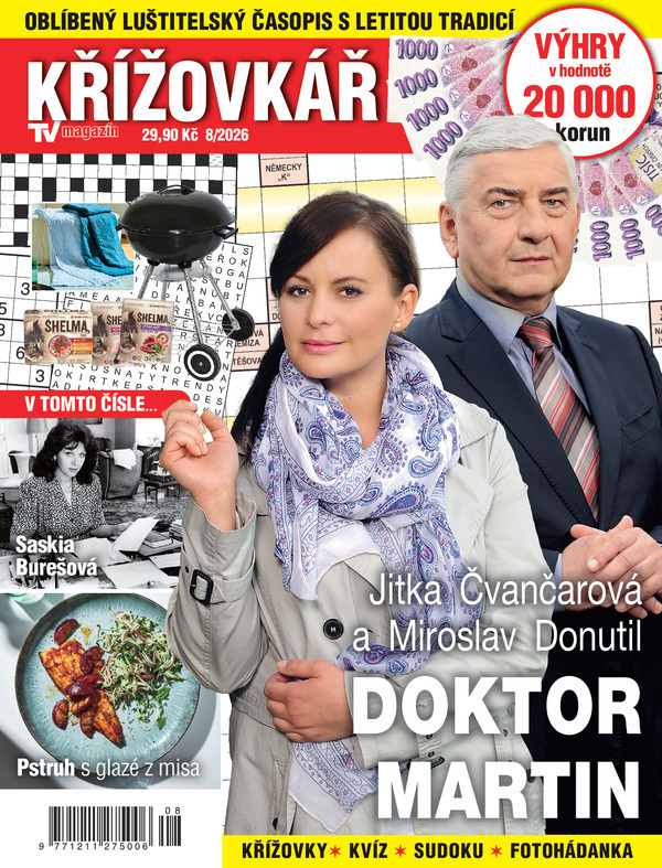titulní strana časopisu Křížovkář TV magazín a jeho předplatné