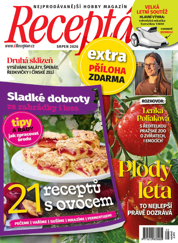 titulní strana časopisu Receptář a jeho předplatné