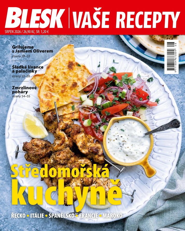 titulní strana časopisu BLESK VAŠE RECEPTY a jeho předplatné