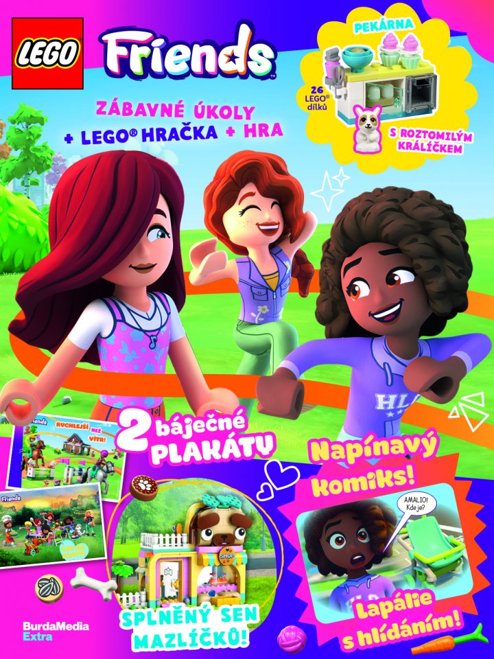 titulní strana časopisu LEGO&reg; Friends a jeho předplatné