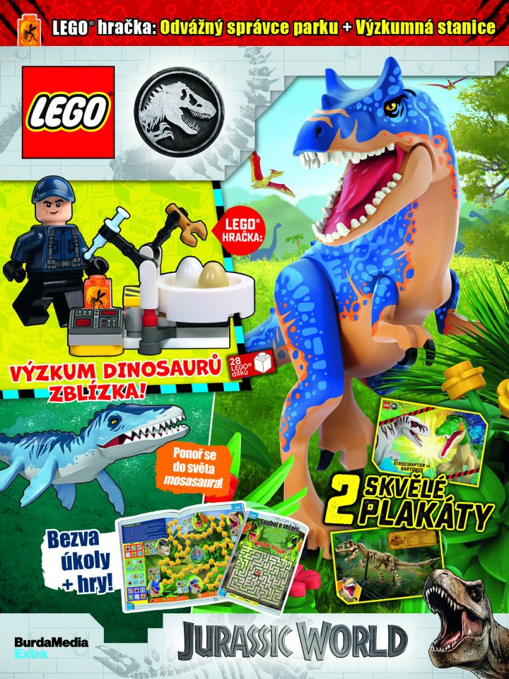 titulní strana časopisu LEGO&reg; Jurassic World&trade; a jeho předplatné