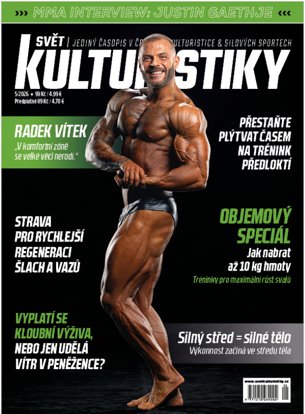 titulní strana časopisu Svět kulturistiky a jeho předplatné