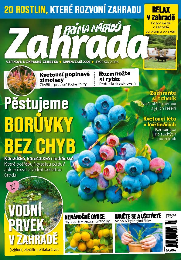 titulní strana časopisu Zahrada prima nápadů a jeho předplatné