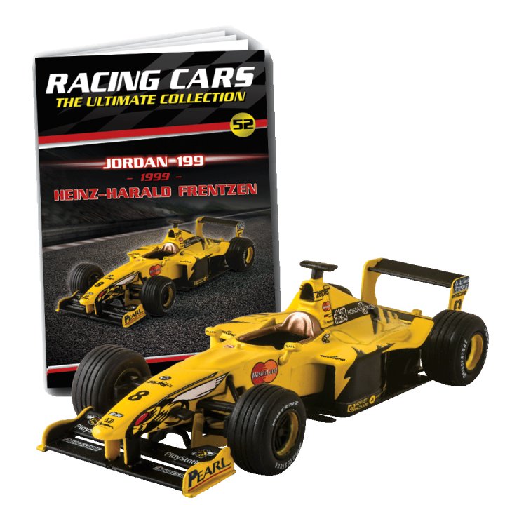 titulní strana časopisu Racing Cars (formule) a jeho předplatné