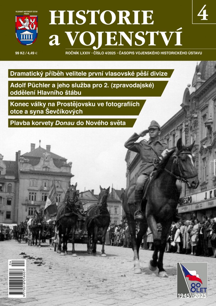 titulní strana časopisu Historie a Vojenství a jeho předplatné