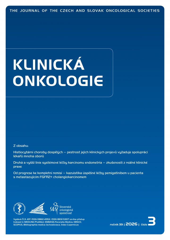 titulní strana časopisu Klinická onkologie  a jeho předplatné
