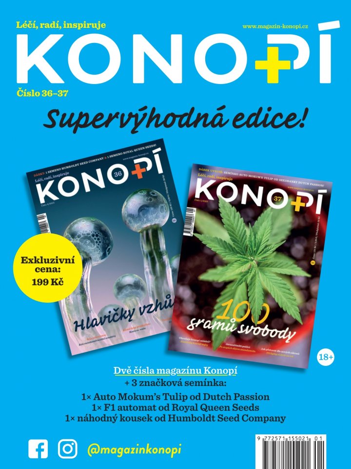 titulní strana časopisu Konopí TRIPACK  a jeho předplatné