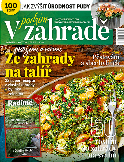 titulní strana časopisu V Zahradě a jeho předplatné