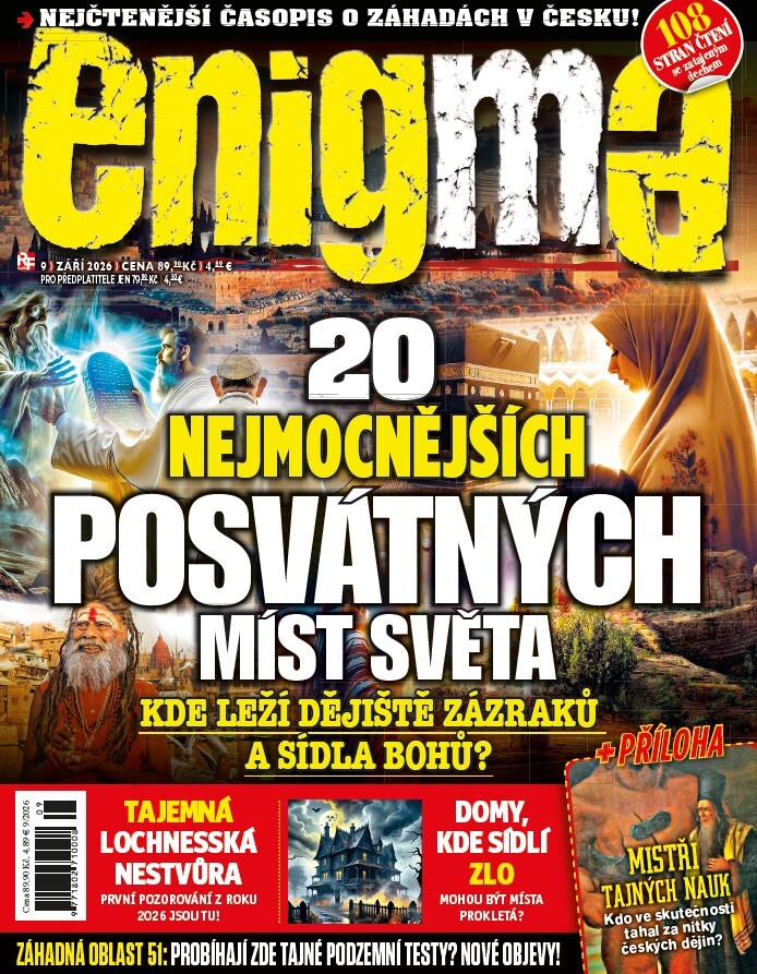titulní strana časopisu ENIGMA a jeho předplatné