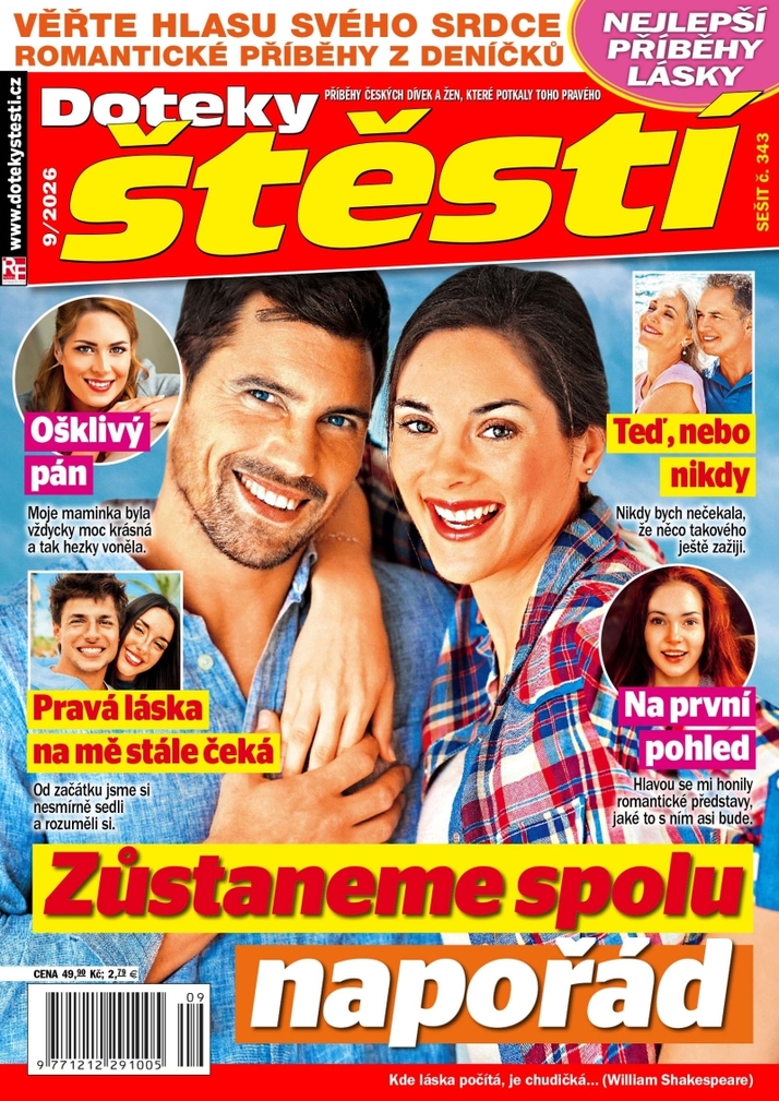 titulní strana časopisu Doteky štěstí a jeho předplatné