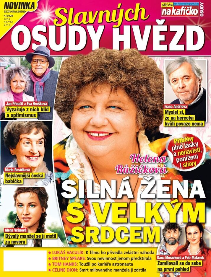 titulní strana časopisu Osudy slavných hvězd a jeho předplatné
