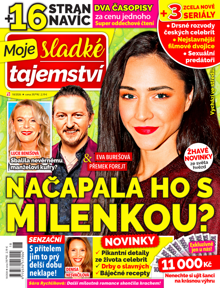 titulní strana časopisu Moje sladké tajemství a jeho předplatné
