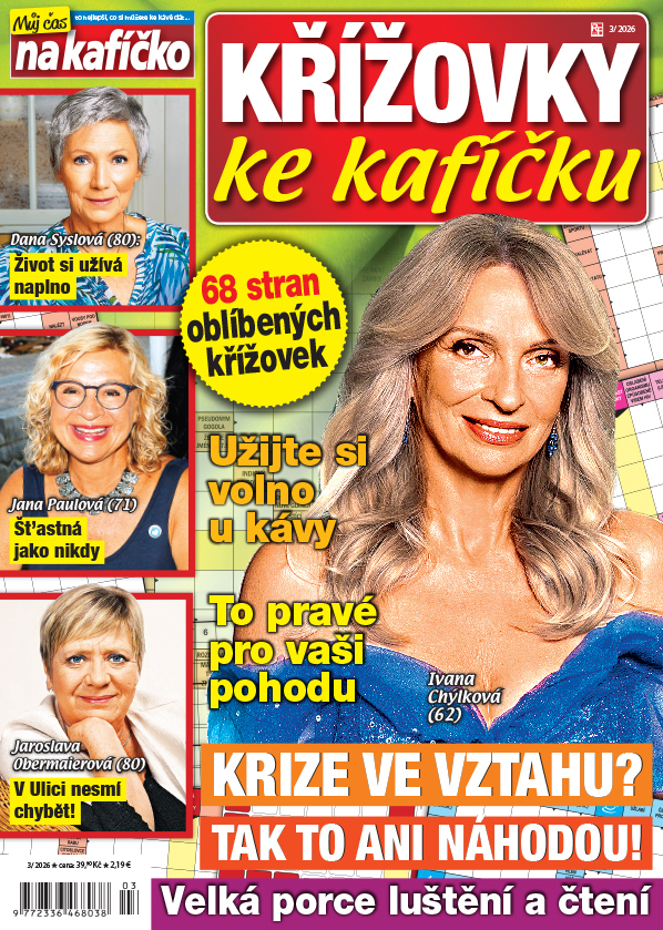 titulní strana časopisu Křížovky Můj čas na kafíčko - Křížovky ke kafíčku a jeho předplatné