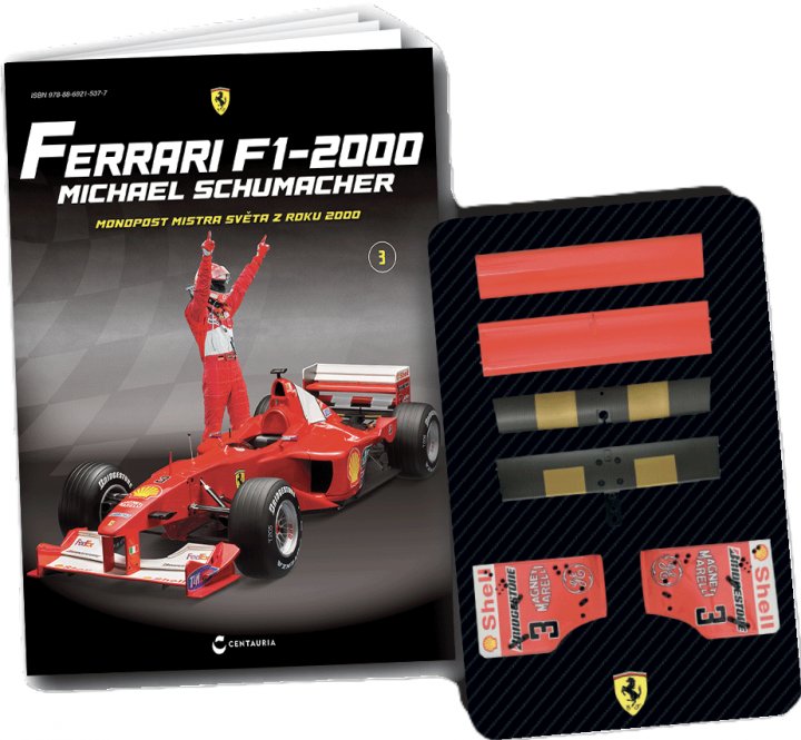 titulní strana časopisu Ferrari F1-2000 Michael Schumacher a jeho předplatné