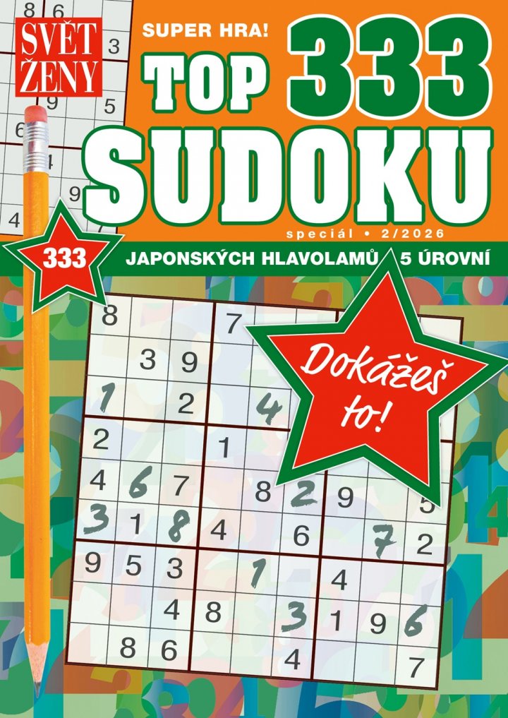 titulní strana časopisu Křížovky Svět ženy 333 sudoku a jeho předplatné