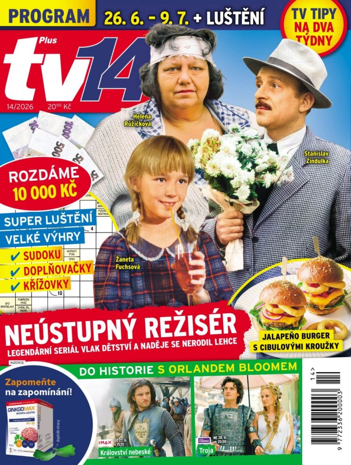 titulní strana časopisu TV plus 14 a jeho předplatné