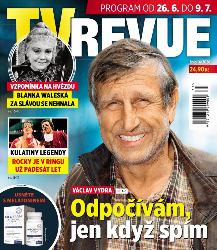 titulní strana časopisu TV revue a jeho předplatné