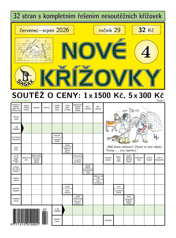 titulní strana časopisu Nové křížovky a jeho předplatné