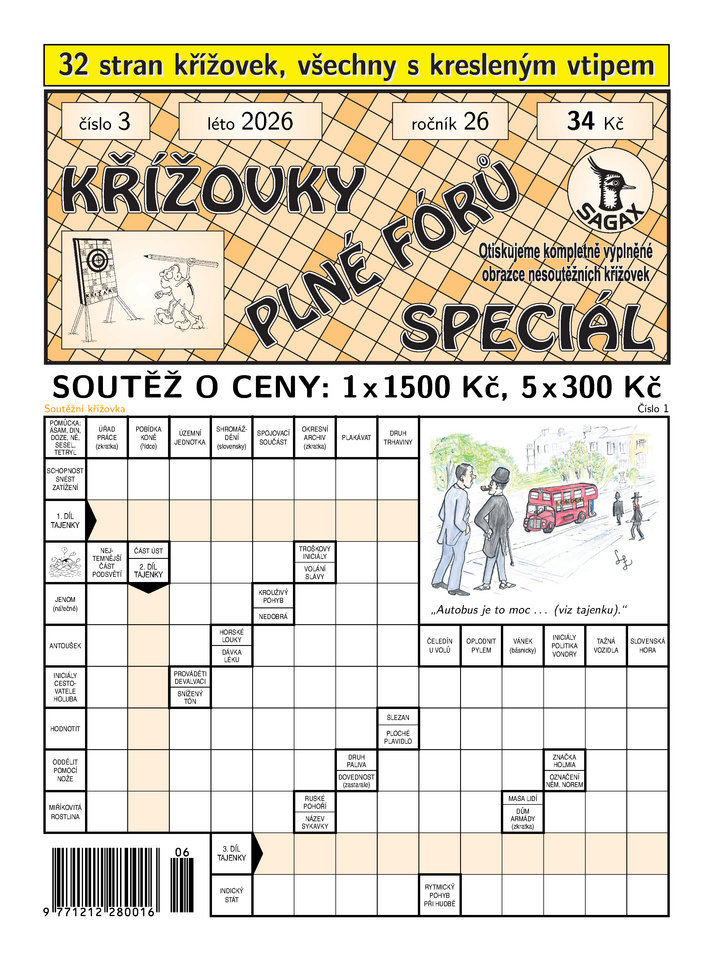 titulní strana časopisu Křížovky plné fórů speciál a jeho předplatné