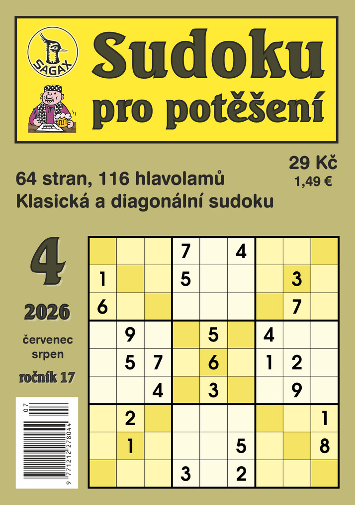 titulní strana časopisu Sudoku pro potěšení a jeho předplatné