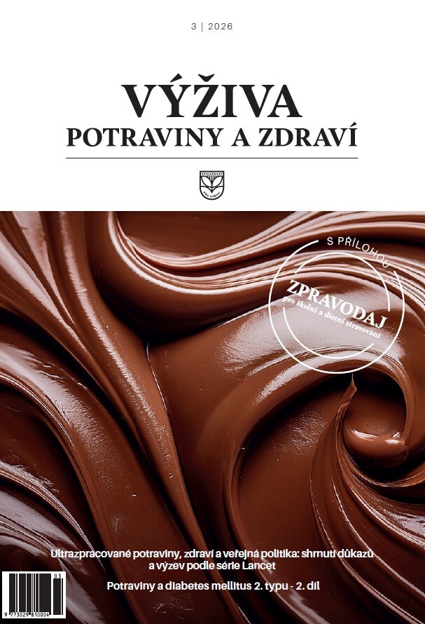 titulní strana časopisu Výživa, potraviny a zdraví a jeho předplatné