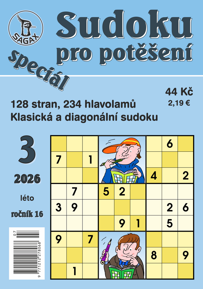 titulní strana časopisu Sudoku pro potěšení speciál a jeho předplatné